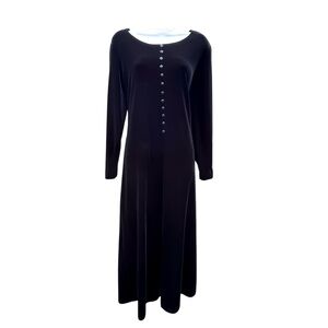 Vintage 1990’s Social Circles black velvet midi dress